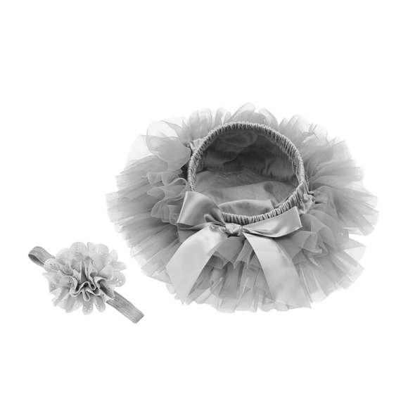 Baby Gray Bloomers Holiday Set (NEW) - Picture 2 of 8